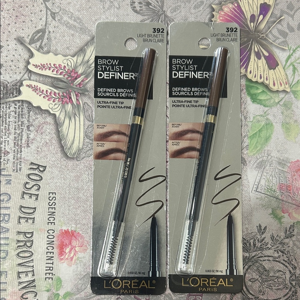 2X L'Oreal Brow Stylist Definer #392 Light Brunette